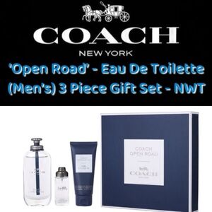COACH - ‘Open Road’ - Eau De Toilette (Men’s) 3 Piece Gift Set - NWT